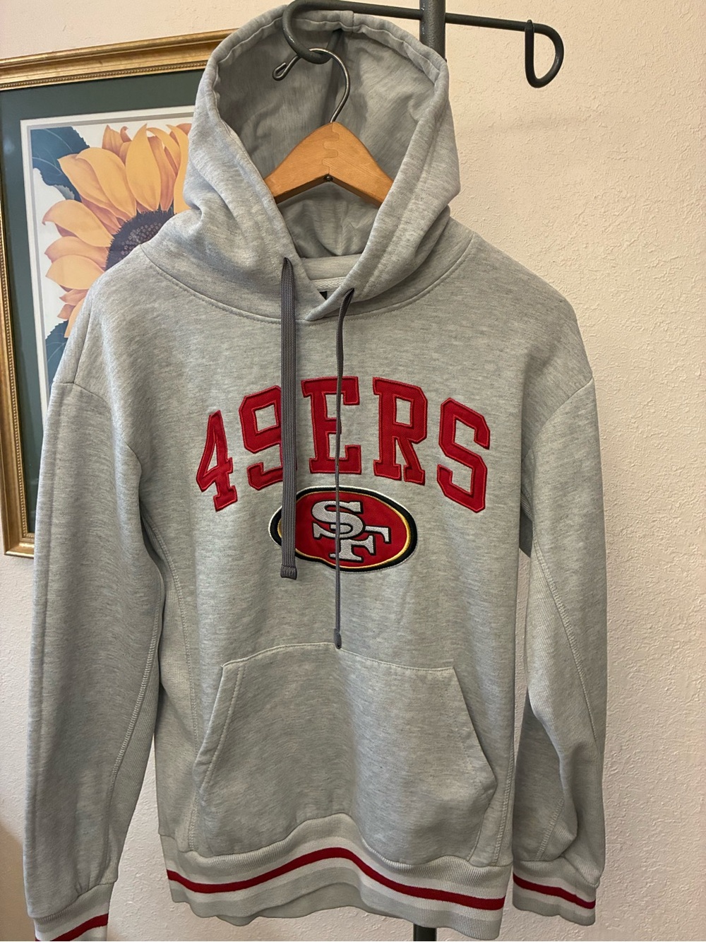 NFL 49ERS Gray Hoodie with Red Team Logo